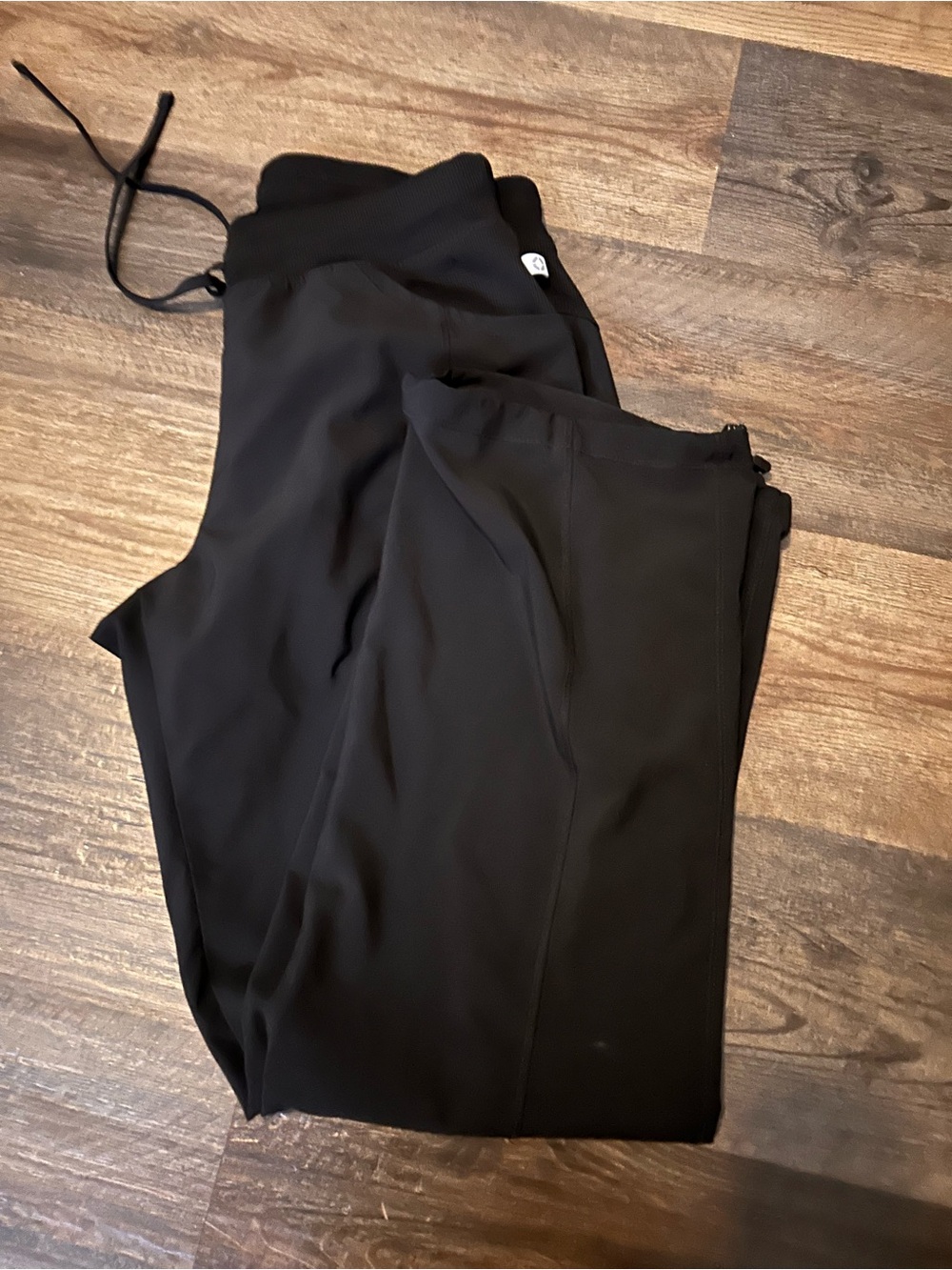 Women's Black Drawstring Track Joggers
